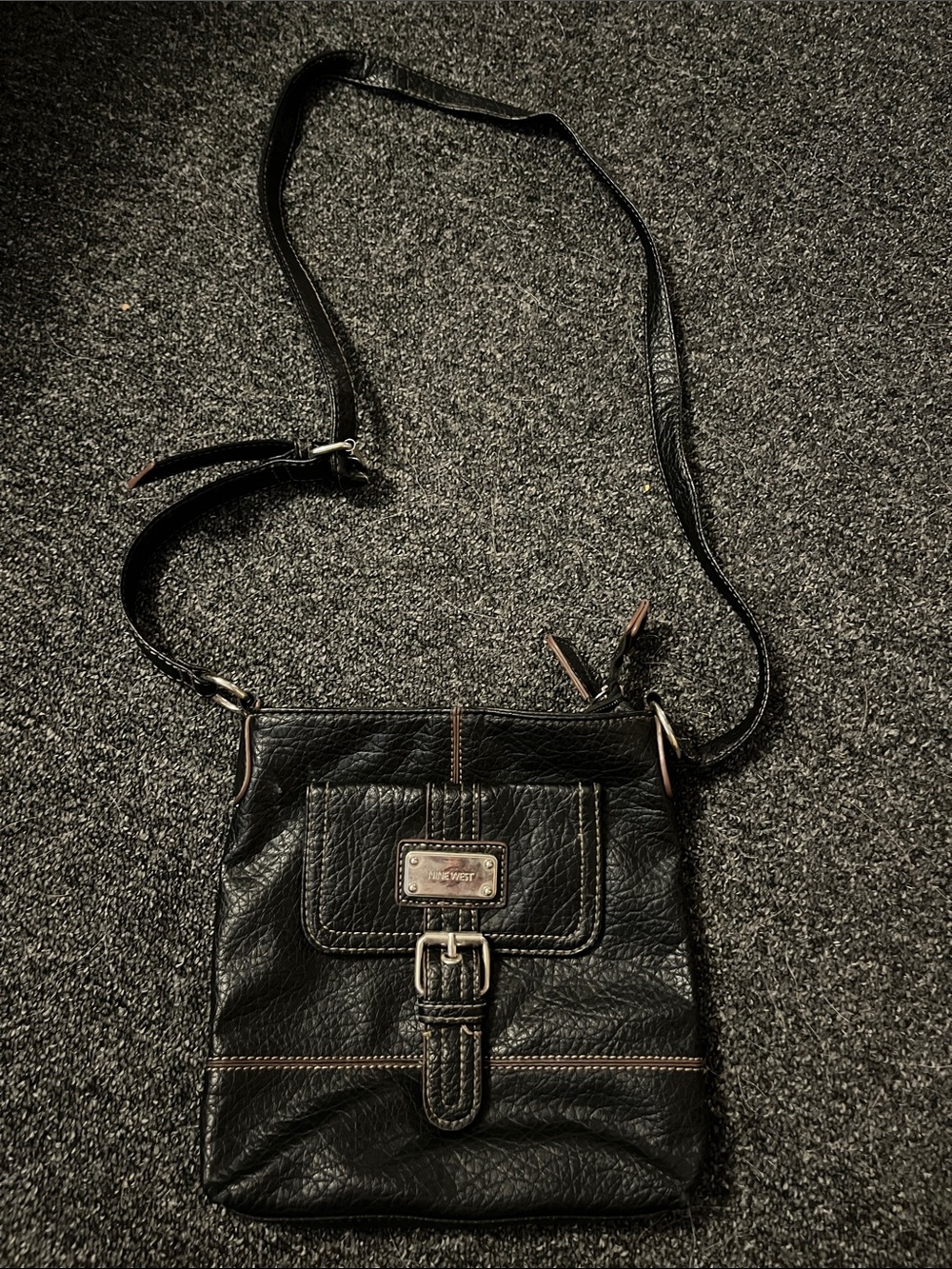 Nine West Black Leather Crossbody